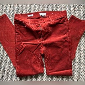 Loft Size 4 Corduroy High Waist Skinny